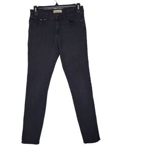 Madewell Size 26 Dark Washed Black Denim Skinny Skinny Mid Rise Ankle Jeans